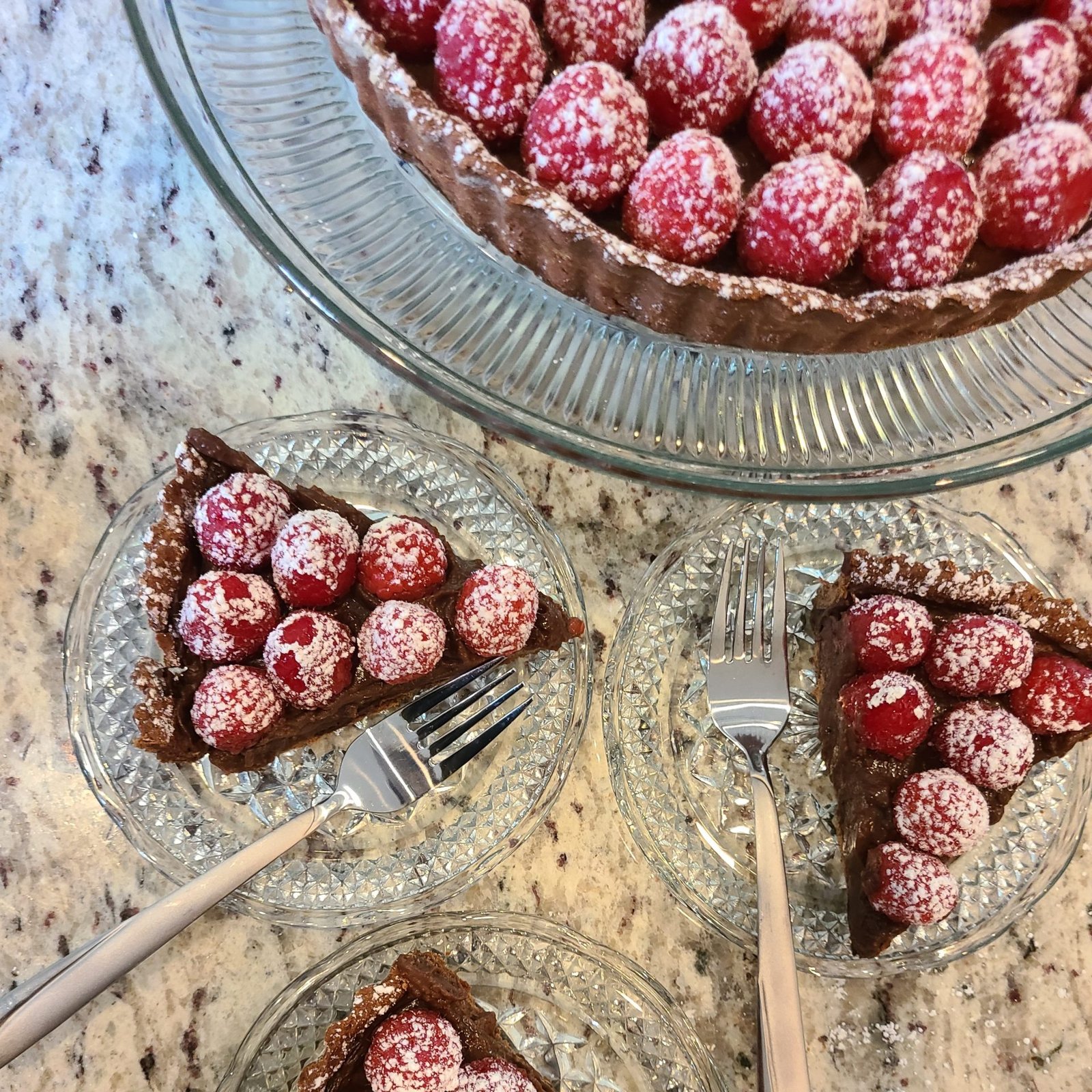 Bakes, Chocolate raspberry tart