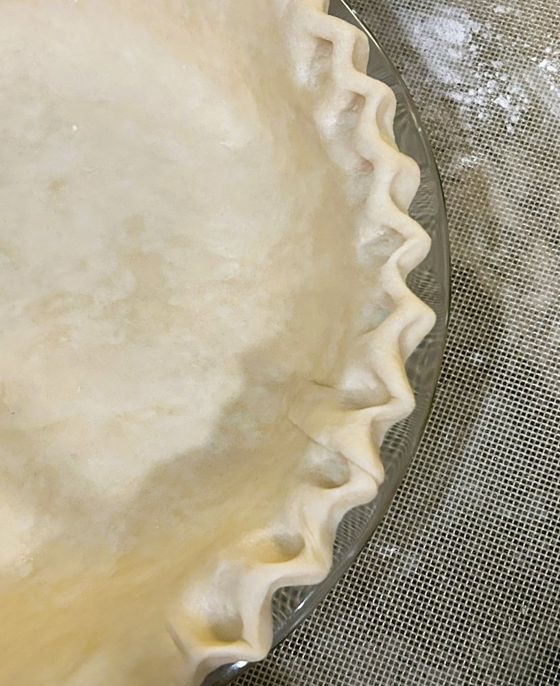 v crimp pie edge
